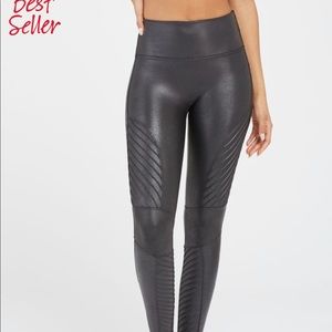 Spanx Faux Leather Moto Leggings